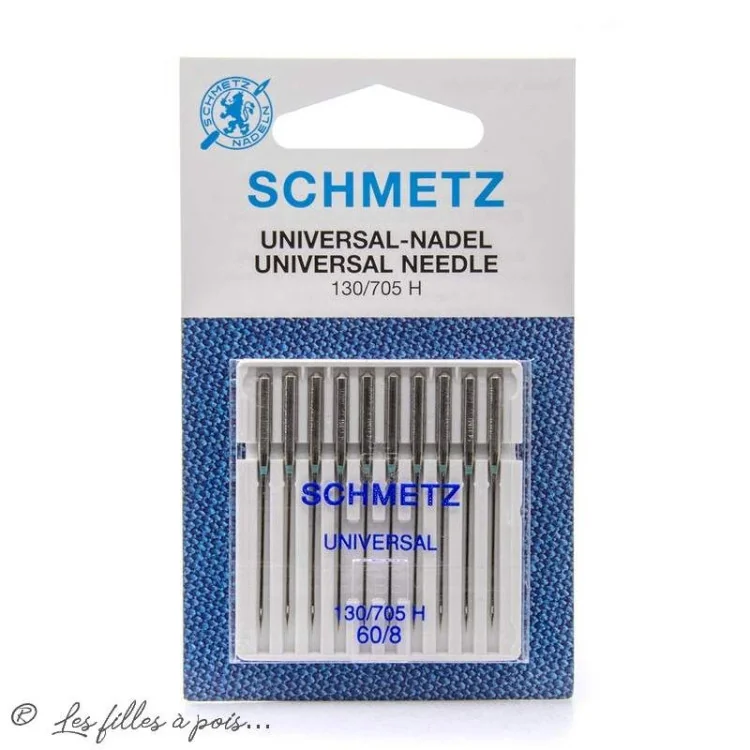 Aiguilles universelles machine à coudre - boite de 10 - Schmetz Schmetz : aiguilles pour machines à coudre, broder et surjeter - Aiguilles universelles machine à coudre - boite de 10 - Schmetz Schmetz : aiguilles pour machines à coudre, broder et surjeter -