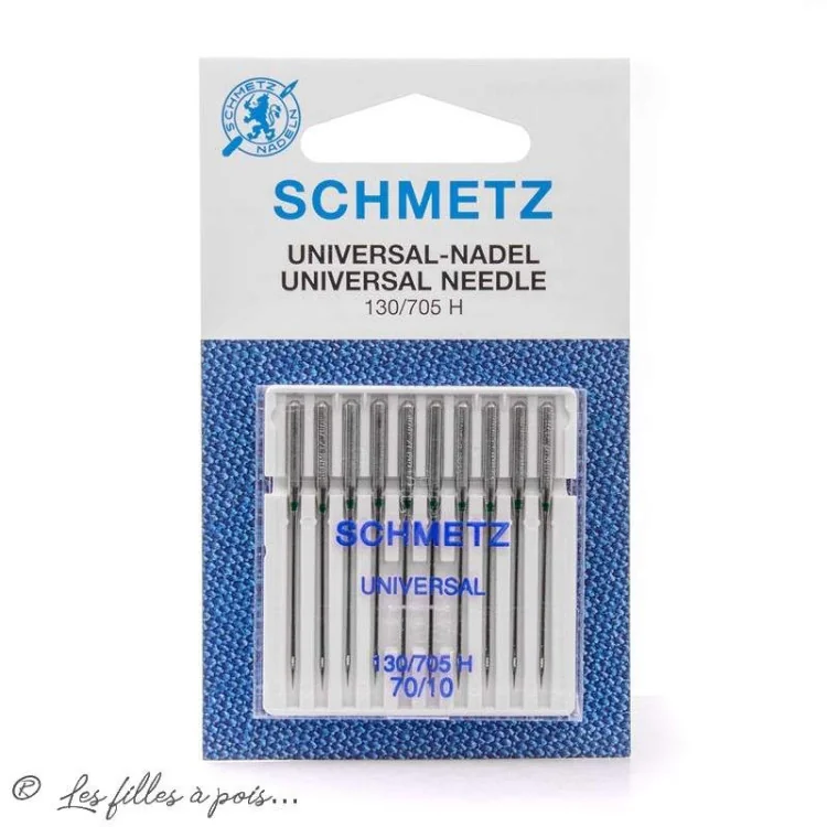 Aiguilles universelles machine à coudre - boite de 10 - Schmetz Schmetz : aiguilles pour machines à coudre, broder et surjeter -
