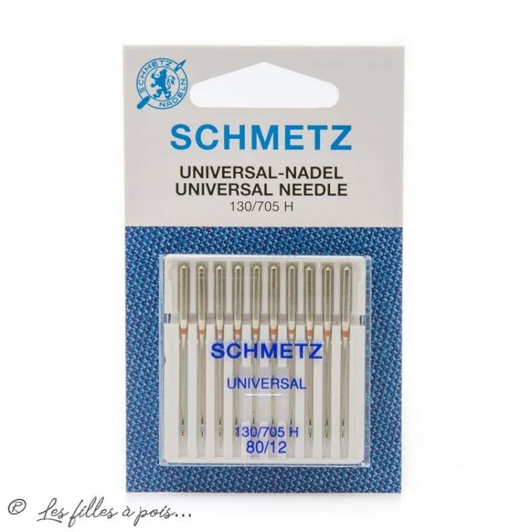 Aiguilles universelles machine à coudre - boite de 10 - Schmetz Schmetz : aiguilles pour machines à coudre, broder et surjeter -