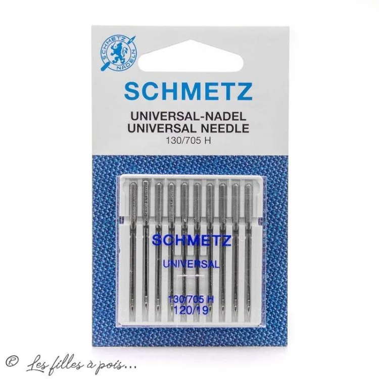 Aiguilles universelles machine à coudre - boite de 10 - Schmetz Schmetz : aiguilles pour machines à coudre, broder et surjeter -