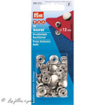 Bouton pression anorak SANS outil - 12mm - Argenté - Prym ® Prym ® - Mercerie - 1