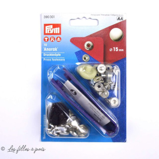 Bouton pression anorak avec outil - 15mm - Prym ® Prym ® - Mercerie - 1
