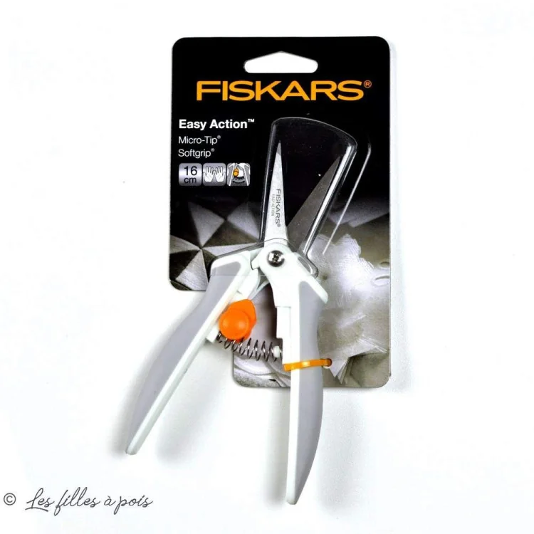 Ciseaux Fiskars Easy Action SoftGrip – 13 cm – Micro-Tip – Ambidextres Fiskars : ciseaux couture, cutters rotatifs et outils cré