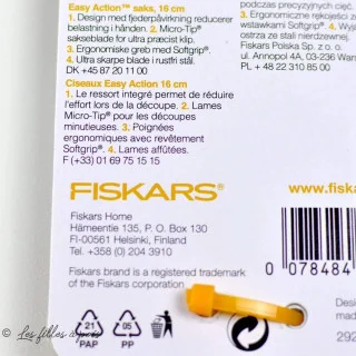 Tesoura Fiskars Easy action Soft grip - 13cm Fiskars : ciseaux couture, cutters rotatifs et outils créatifs - 6