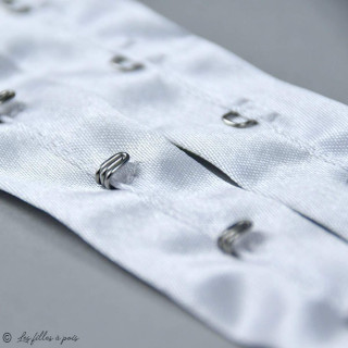 Agrafes sur bande satin - 20mm  - 1