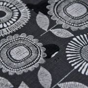 Tissu enduit ou laminé motif fleurs - Noir et blanc - BIO - Cloud 9 ® Cloud9 Fabrics ® - Tissus BIO - 2
