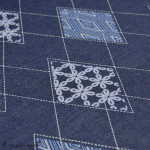 Tissu coton denim  motif losange "Denim Prints" - Bleu jean - Oekotex ® - AGF ® Art Gallery Fabrics ® - Tissus - 2