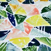 Tissu coton satinette aquarelle graphique  - Multicolore - Bio - CLOUD9 ® Cloud9 Fabrics ® - Tissus BIO - 2