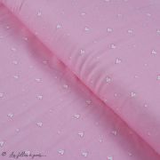 Tissu jersey motif coeurs "Daydream" de Patty Basemi - Rose - Oekotex - AGF ® Art Gallery Fabrics ® - Tissus - 1