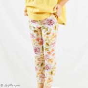 Tissu jersey coton motif soleil "English Garden" - Tons rose - Oeko-Tex ® Family Fabrics ® - 9