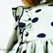 Tissu jersey motif pois "Polkadot Mint" - Vert menthe et noir - Bio - Kimsa Design ® Kimsa Design ® - Tissus BIO - 10