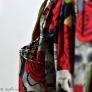 Tissu coton motif tête mexicaine "Nocturna" - Noir et rouge - Henry Alexander ® Alexander HENRY Fabrics ® - Tissus - 7