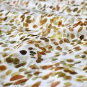 Tissu french terry coton motif tâche "Palette" - Blanc et tons marrons - Oeko-Tex ® Family Fabrics ® - Tissus oekotex - 2