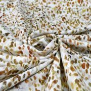 Tissu french terry coton motif tâche "Palette" - Blanc et tons marrons - Oeko-Tex ® Family Fabrics ® - Tissus oekotex - 5
