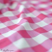 Tissu jersey coton vichy "Boxes Pink" - Vintage In My Heart - Oeko-Tex ® Vintage In My Heart ® - Tissus BIO - 3