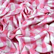Tissu jersey coton vichy "Boxes Pink" - Vintage In My Heart - Oeko-Tex ® Vintage In My Heart ® - Tissus BIO - 5