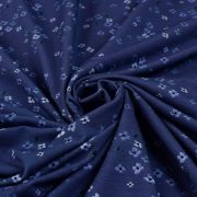 Tissu jersey digital coton motif fleur - Tons bleus - Oekotex Autres marques - 2
