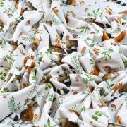 Tissu jersey coton motif animaux "Fridolin" - Blanc, orange, marron et vert - Bio - Lillestoff ® Lillestoff ® - Tissus Bio - 4