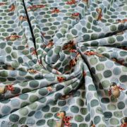 Tissu jersey coton motif coccinelle "Marinies" - Blanc, vert et rouge - Bio - Lillestoff ® Lillestoff ® - Tissus Bio - 3