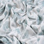 Tissu jersey coton motif animaux volant "Fliegende Tiere" - Blanc et bleu - Bio - Lillestoff ® Lillestoff ® - Tissus Bio - 4