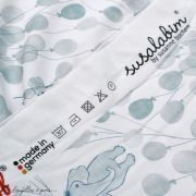 Tissu jersey coton motif animaux volant "Fliegende Tiere" - Blanc et bleu - Bio - Lillestoff ® Lillestoff ® - Tissus Bio - 9
