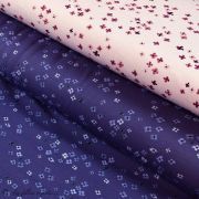 Tissu jersey digital coton motif fleur - Tons bleus - Oekotex Autres marques - 6