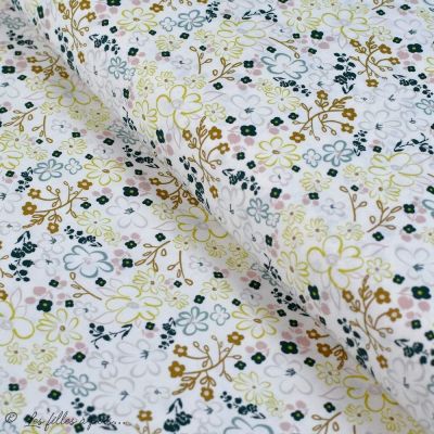 Tissu popeline de coton motif fleurs "Sparkler Fusion" - Ecru - Oekotex - AGF ® Art Gallery Fabrics ® - Tissus - 1