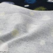 Tissu french terry coton motif pois peinture - Noir, doré, bleu et blanc - Oeko-Tex ® - Stenzo Textiles ® Stenzo Textiles ® - Ti