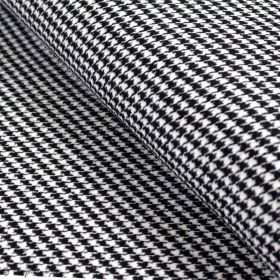 Tissu manteau motif pied de poule - Blanc et noir Autres marques - Tissus et mercerie - 1