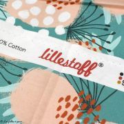 Tissu popeline coton motif fleurs "Lille LilleLula" - Vert menthe et saumon - Bio - Lillestoff ® Lillestoff ® - Tissus Bio - 6