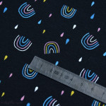 Tissu jersey motif arc-en-ciel - Noir et multicolore - Oeko-Tex ® - Stenzo Textiles ® Stenzo Textiles ® - Tissus Oekotex - 6