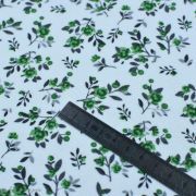 Tissu jersey interlock coton motif petites fleurs - Blanc et vert Autres marques - Tissus et mercerie - 5
