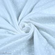 Tissu coton Broderie anglaise motif texturé - Blanc Autres marques - Tissus et mercerie - 2