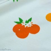 Tissu jersey motif orange "Fiesta Fun" - Bleu, orange et jaune - Oekotex - AGF ® Art Gallery Fabrics ® - Tissus - 4