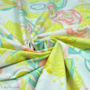 Tissu jersey motif fleur "Reverie Fusion" - Tons jaunes et pastels - AGF ® Art Gallery Fabrics ® - Tissus - 2