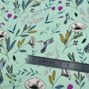 Tissu jersey motif fleurs "Magic Fauna Waterfall" - Vert menthe - AGF ® Art Gallery Fabrics ® - Tissus - 4