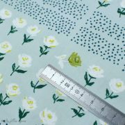 Tissu popeline de coton motif pois et fleurs "Mayfair" de Amy Sinibaldi - Vert - Oekotex - AGF ® Art Gallery Fabrics ® - Tissus 