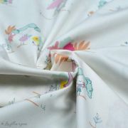 Tissu popeline de coton motif fillettes "Daydream" de Patty Basemi - Rose - Oekotex - AGF ® Art Gallery Fabrics ® - Tissus - 2