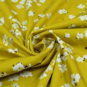 Tissu popeline de coton motif fleurs "Mayfair" de Amy Sinibaldi - Ocre - Oekotex - AGF ® Art Gallery Fabrics ® - Tissus - 2