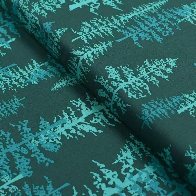 Tissu coton motif arbres "Fusion Foresta" - Tons vert - Oekotex ® - AGF ® Art Gallery Fabrics ® - Tissus - 1