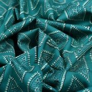 Tissu popeline de coton motif losanges "Spirited" - Ecru et turquoise - Oekotex ® - AGF ® Art Gallery Fabrics ® - Tissus - 5