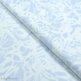 Tissu coton motif fleur "Panorama Cloud" - Blanc et gris - AGF ® Art Gallery Fabrics ® - Tissus - 1