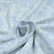 Tissu popeline de coton motif fleur "Panorama Cloud" - Blanc et gris - AGF ® Art Gallery Fabrics ® - Tissus - 2
