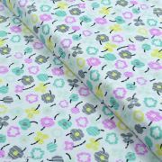 Tissu coton motif fleur "Heartland" - Blanc, violet, gris, jaune et vert - AGF ® Art Gallery Fabrics ® - Tissus - 1