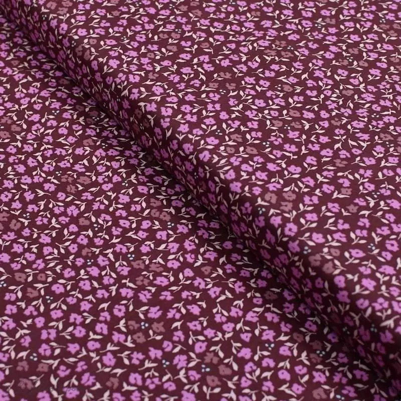 Tissu coton motif fleurs "Mayfair" de Amy Sinibaldi - Pourpre - Oekotex - AGF ® Art Gallery Fabrics ® - Tissus - 1