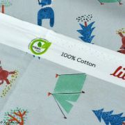 Tissu popeline coton motif de noël - Gris et multicolore - Bio - Lillestoff ® Lillestoff ® - Tissus Bio - 5