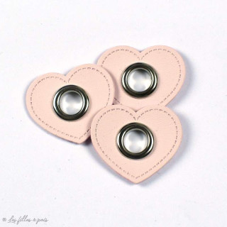 Oeillet simili cuir de couture coeur - Lot de 2 - 8mm Autres marques - Tissus et mercerie - 8