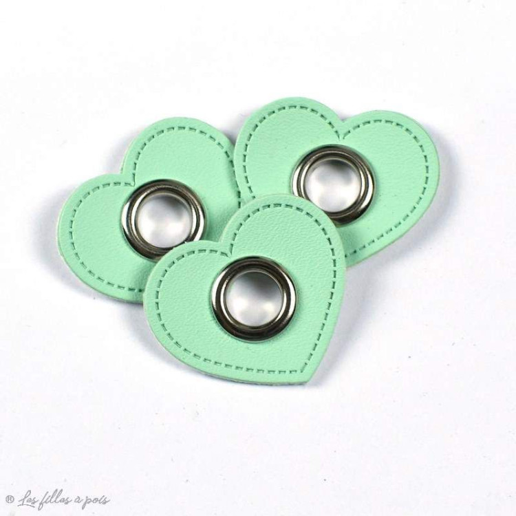 Oeillet simili cuir de couture coeur - Lot de 2 - 8mm Autres marques - Tissus et mercerie - 12 Oeillet simili cuir de couture coeur - Lot de 2 - 8mm Autres marques - Tissus et mercerie - 12