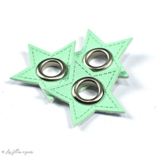 Oeillet simili cuir de couture étoile - Lot de 2 - 8mm Autres marques - Tissus et mercerie - 1