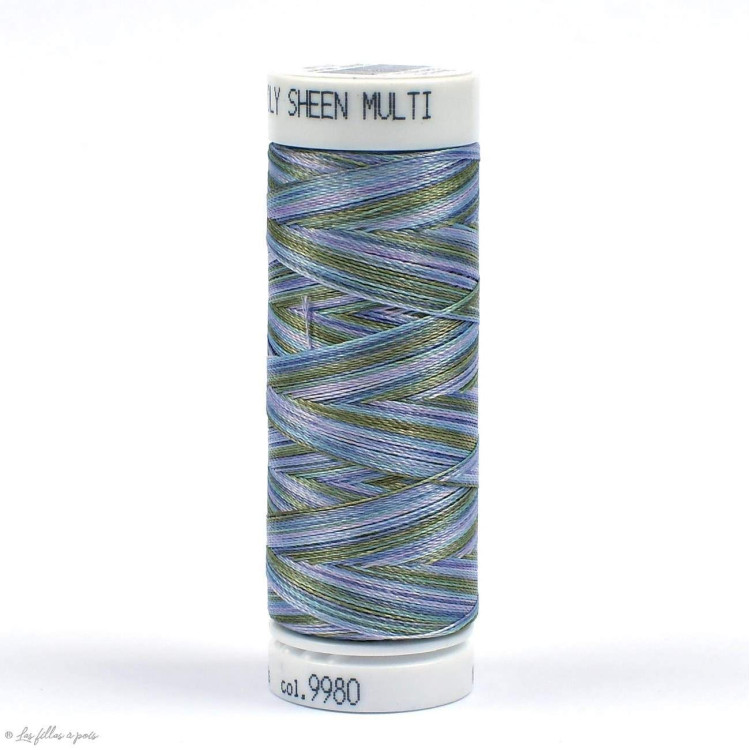 Fil à broder multicolore Polysheen 200m - Mettler ® - bleu 9980 METTLER ® - Fils à coudre et à broder - 1 Fil à broder multicolore Polysheen 200m - Mettler ® - bleu 9980 METTLER ® - Fils à coudre et à broder - 1